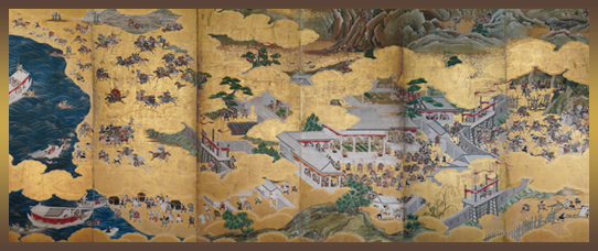 源平合戦図屏風　右隻のイメージ