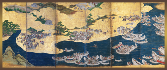 源平合戦図屏風　左隻のイメージ